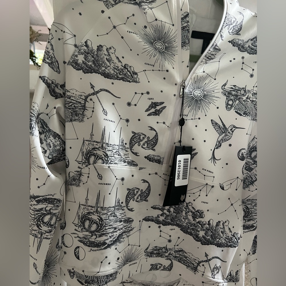 Womens Grayson toile hooded half zip size small